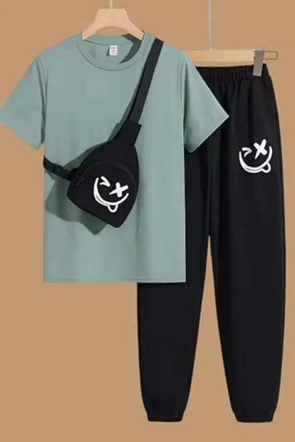 Pista_And_Black_Smile_Printed_Top_Bottom_Set_With_Pocket_For_Baby_Girls