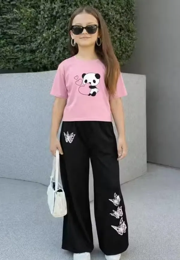 Pink_And_Black_3_Love_Panda_Printed_T-Shirt_And_Palazzo_For_Baby_Girl