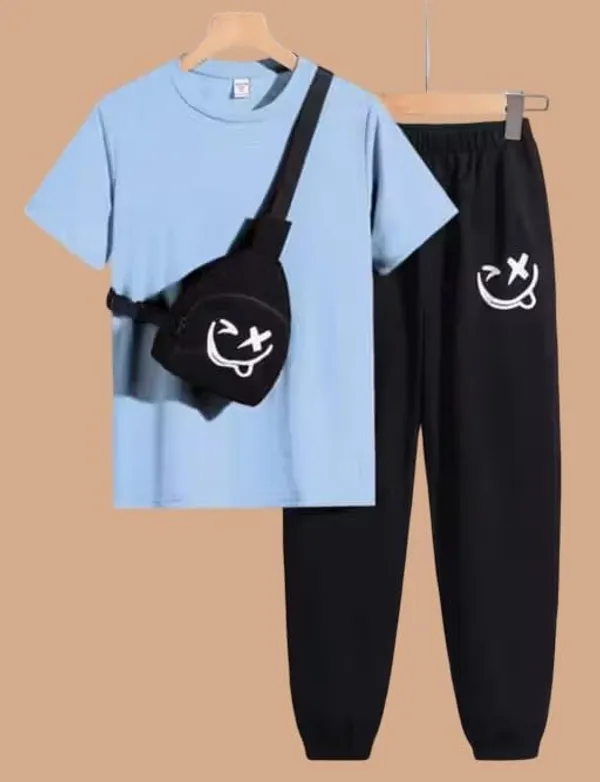 Sky_Blue_And_Black_Smile_Printed_Top_Bottom_Set_With_Pocket_For_Baby_Girls