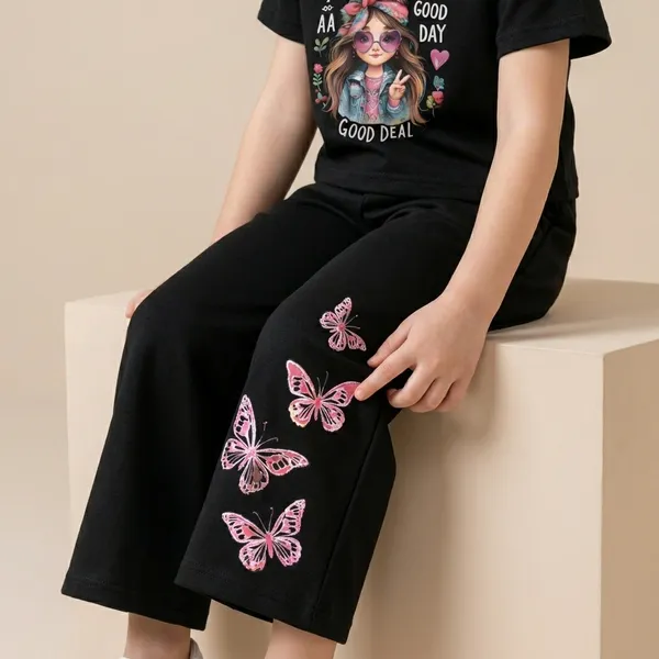Black_Its_Good_Day_Printed_T-Shirt_And_Palazzo_For_Baby_Girl