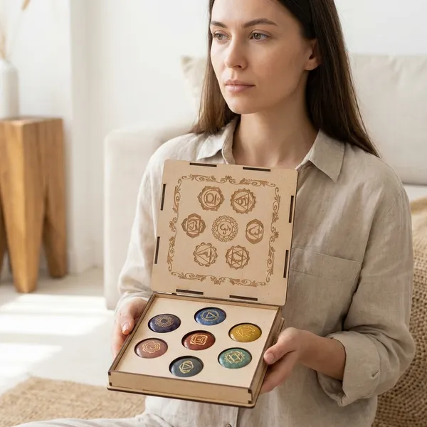7_Chakra_Stones_With_Box_Oval_Shape