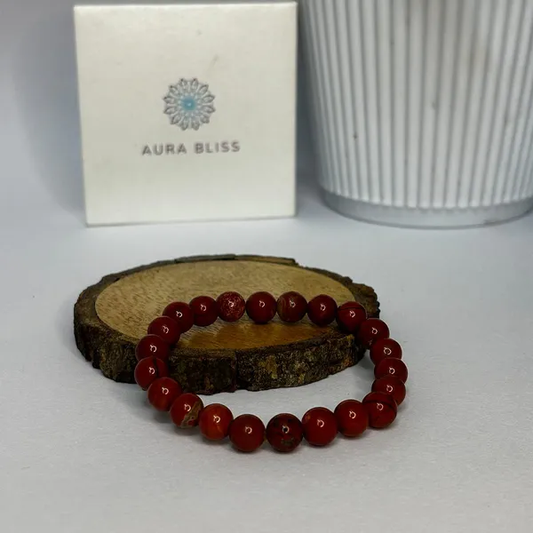 Crystal_Stone_Bracelet_For_Unisex_-_Red_Jasper