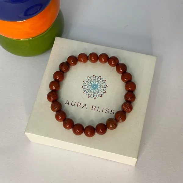 Crystal_Stone_Bracelet_For_Unisex_-_Red_Jasper