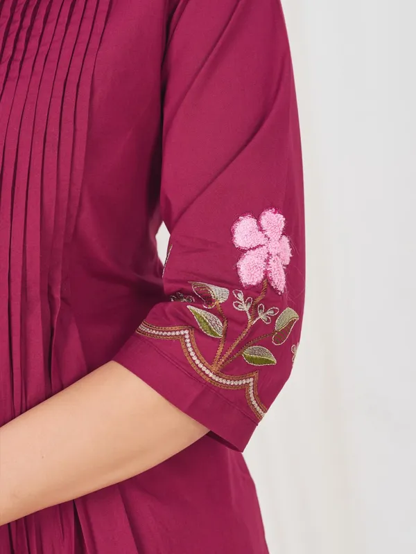 BBV_Couture_Deep_Pink_Pure_Cotton_Anarkali_Kurt_Set_Pure_Cotton|_Heavy_Embroidery_|_2M_Anarkali_Flair_|_3-Piece_Set_|_M–3XL