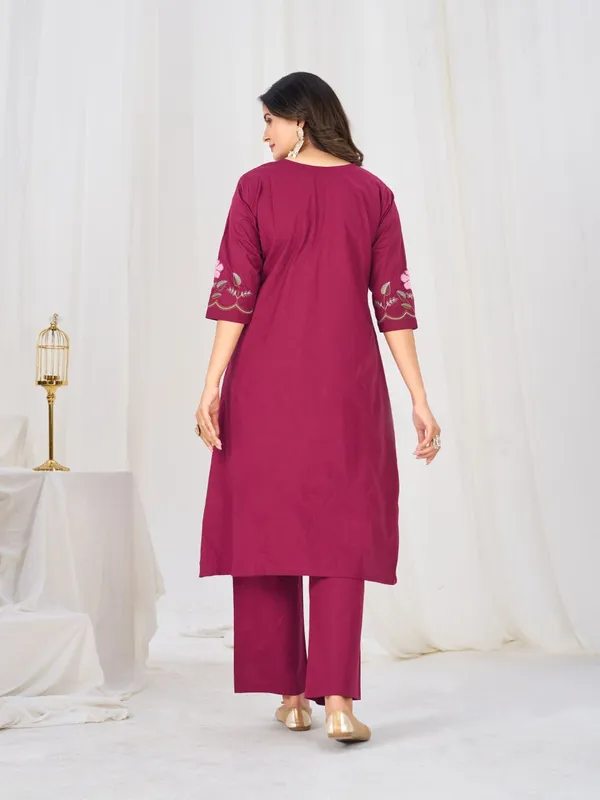 BBV_Couture_Deep_Pink_Pure_Cotton_Anarkali_Kurt_Set_Pure_Cotton|_Heavy_Embroidery_|_2M_Anarkali_Flair_|_3-Piece_Set_|_M–3XL