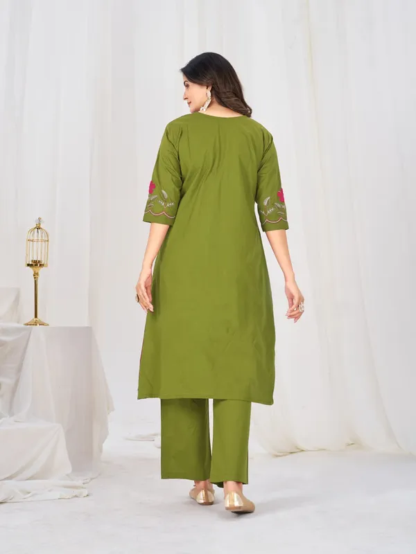 BBV_Couture_Green_Pure_Cotton_Anarkali_Kurt_Set_Pure_Cotton|_Heavy_Embroidery_|_2M_Anarkali_Flair_|_3-Piece_Set_|_M–3XL