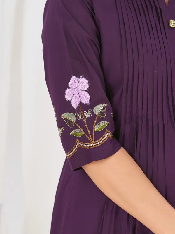 BBV_Couture_Royal_Deep_Purple_Pure_Cotton_Anarkali_Kurt_Set_Pure_Cotton|_Heavy_Embroidery_|_2M_Anarkali_Flair_|_3-Piece_Set_|_M–3XL