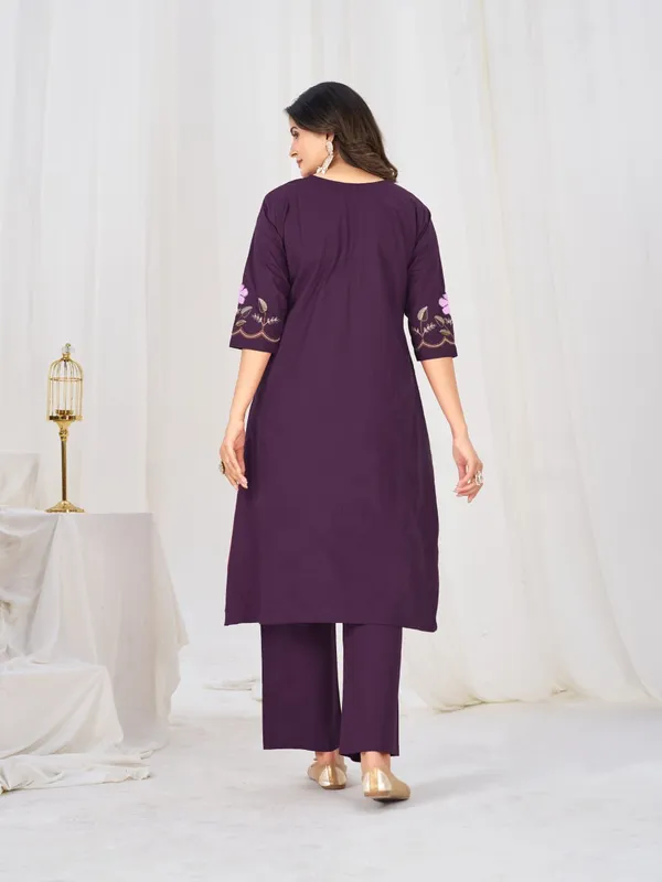 BBV_Couture_Royal_Deep_Purple_Pure_Cotton_Anarkali_Kurt_Set_Pure_Cotton|_Heavy_Embroidery_|_2M_Anarkali_Flair_|_3-Piece_Set_|_M–3XL