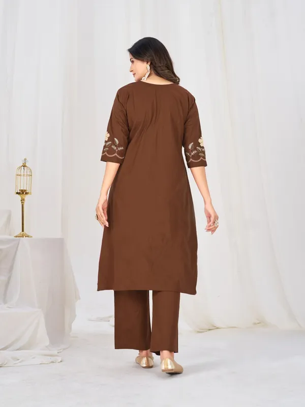 BBV_Couture_Royal_Rust_Pure_Cotton_Anarkali_Kurt_Set_Pure_Cotton|_Heavy_Embroidery_|_2M_Anarkali_Flair_|_3-Piece_Set_|_M–3XL