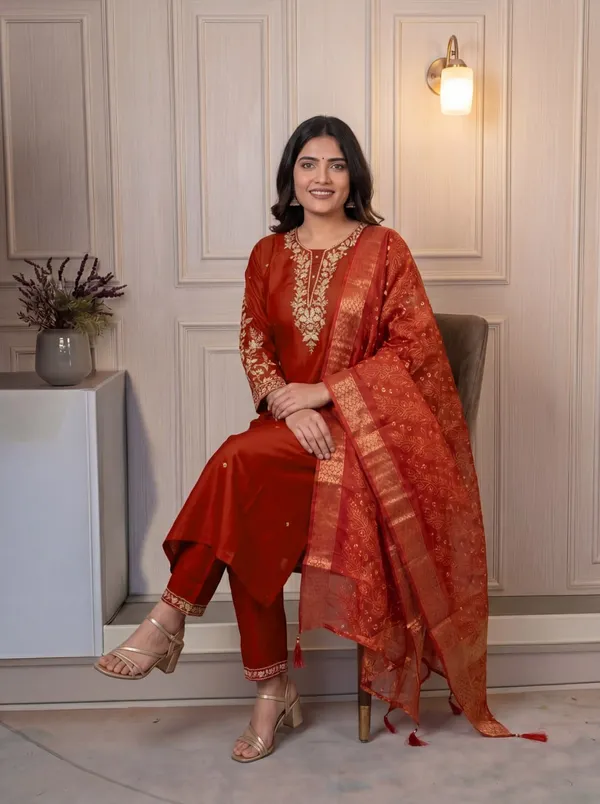 Women's_Cotton_Blend_Embroidered_Kurta_Pant_&_Dupatta_Set_|_Premium_Fabric_Ethnic_Wear