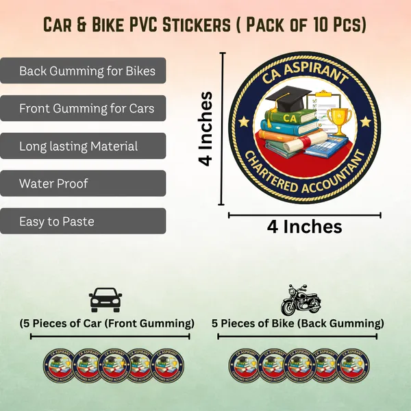 CA_Aspirant_Car_&_Bike_Sticker_(Pack_Of_10)