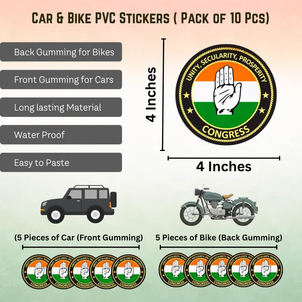 Congress_Party_Car_&_Bike_Sticker_(Pack_Of_10)