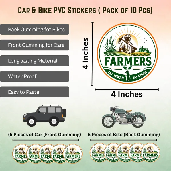 Farmers_Car_&_Bike_Sticker_(Pack_Of_10)