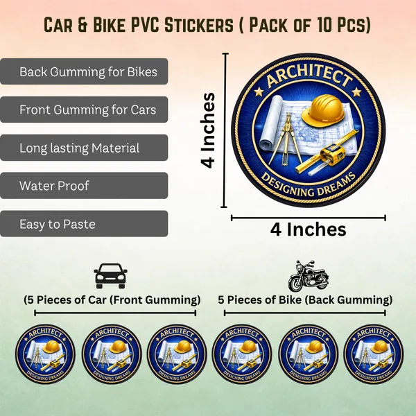 Architect-_White_Car_&_Bike_Sticker_(Pack_Of_10)