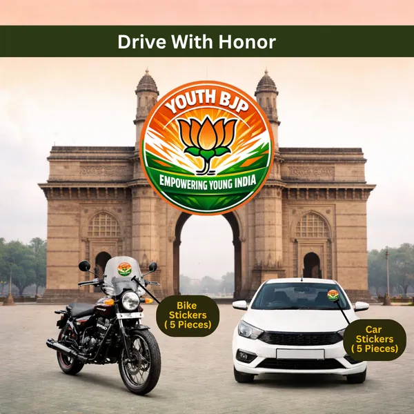BJP_Youth_Car_&_Bike_Sticker_(Pack_Of_10)