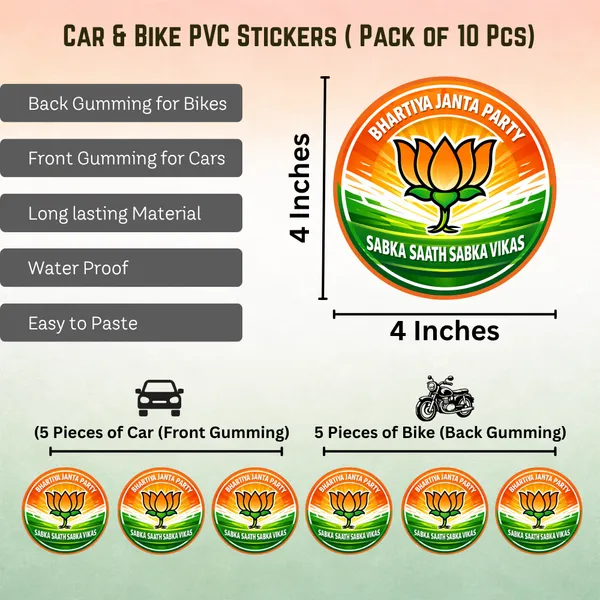 BJP_English_Car_&_Bike_Sticker_(Pack_Of_10)