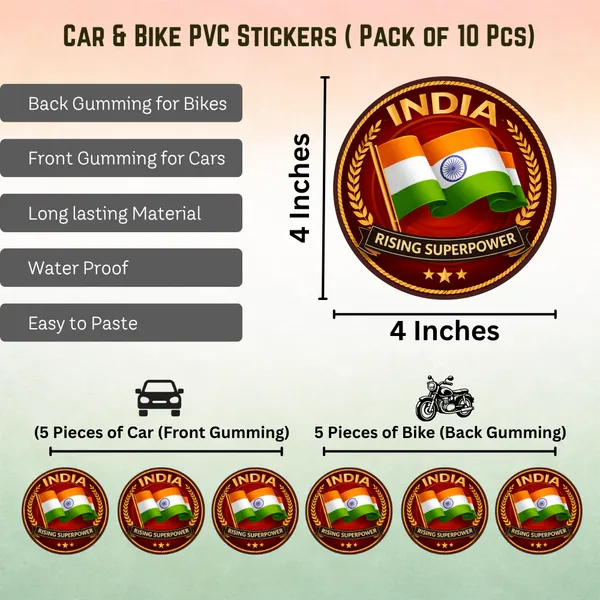 India_Rising_Power_Car_&_Bike_Sticker_(Pack_Of_10)