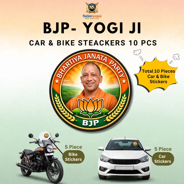 BJP_with_Yogi_Ji_Car_&_Bike_Sticker_(Pack_Of_10)