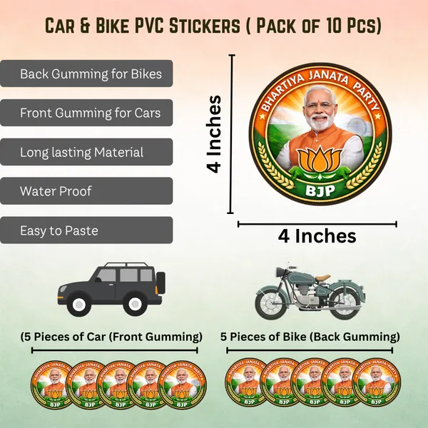 BJP_with_Modi_Ji_Car_&_Bike_Sticker_(Pack_Of_10)