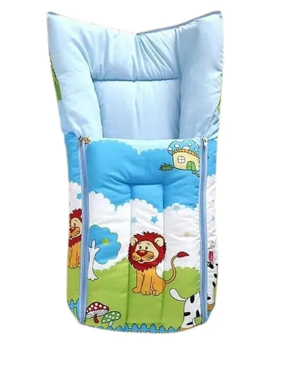 Blue_Pure_Cotton_Breathable_Sleeping_Bag_With_Smooth_Zipper_Carry_Nest_Bedding_For_Newborn_Baby