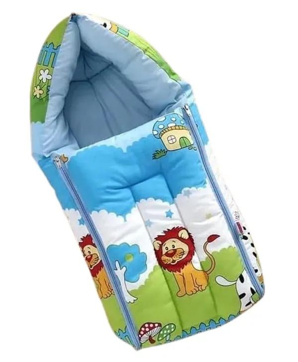Blue_Pure_Cotton_Breathable_Sleeping_Bag_With_Smooth_Zipper_Carry_Nest_Bedding_For_Newborn_Baby