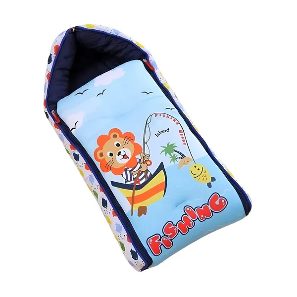 Blue_Pure_Cotton_Breathable_Sleeping_Bag_With_Smooth_Zipper_Carry_Nest_Bedding_For_Newborn_Baby