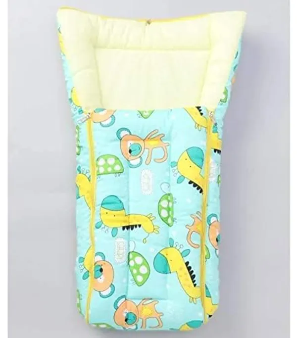 Sea_Blue_Pure_Cotton_Breathable_Sleeping_Bag_With_Smooth_Zipper_Carry_Nest_Bedding_For_Newborn_Baby
