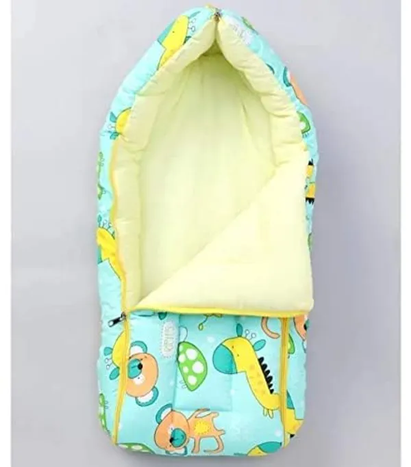 Sea_Blue_Pure_Cotton_Breathable_Sleeping_Bag_With_Smooth_Zipper_Carry_Nest_Bedding_For_Newborn_Baby