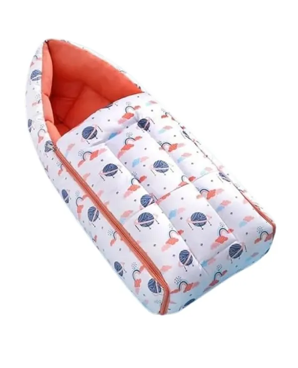 White_Pure_Cotton_Breathable_Sleeping_Bag_With_Smooth_Zipper_Carry_Nest_Bedding_For_Newborn_Baby