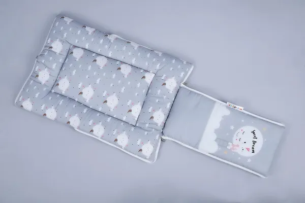 Grey_Pure_Cotton_Breathable_Sleeping_Bag_With_Smooth_Zipper_Carry_Nest_Bedding_For_Newborn_Baby