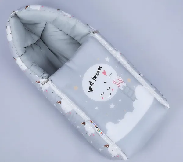 Grey_Pure_Cotton_Breathable_Sleeping_Bag_With_Smooth_Zipper_Carry_Nest_Bedding_For_Newborn_Baby