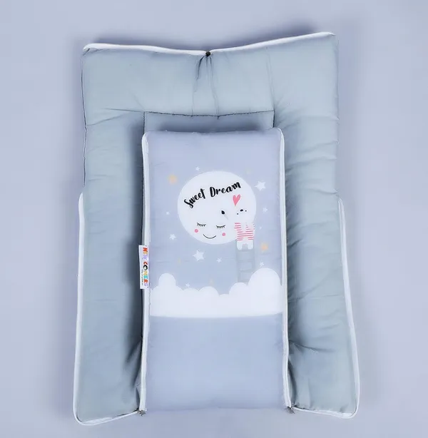 Grey_Pure_Cotton_Breathable_Sleeping_Bag_With_Smooth_Zipper_Carry_Nest_Bedding_For_Newborn_Baby