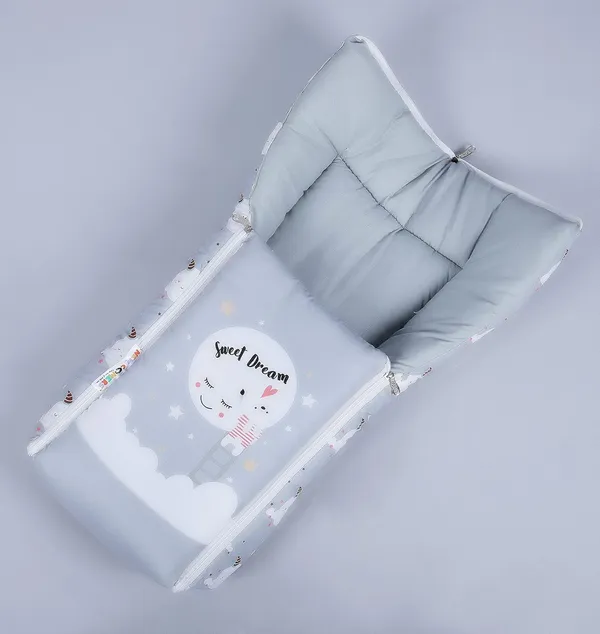 Grey_Pure_Cotton_Breathable_Sleeping_Bag_With_Smooth_Zipper_Carry_Nest_Bedding_For_Newborn_Baby
