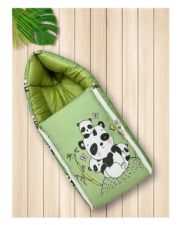 Green_Pure_Cotton_Breathable_Sleeping_Bag_With_Smooth_Zipper_Carry_Nest_Bedding_For_Newborn_Baby