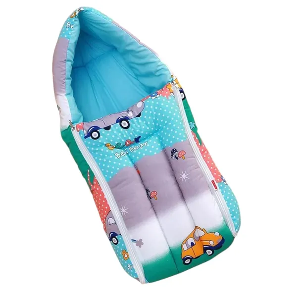 Blue_Pure_Cotton_Breathable_Sleeping_Bag_With_Smooth_Zipper_Carry_Nest_Bedding_For_Newborn_Baby