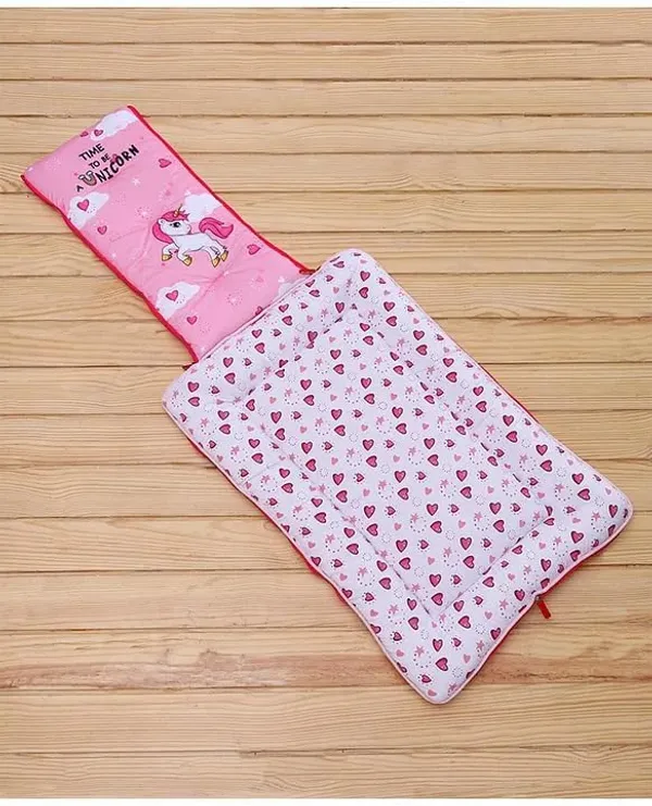 Pink_Pure_Cotton_Breathable_Sleeping_Bag_With_Smooth_Zipper_Carry_Nest_Bedding_For_Newborn_Baby