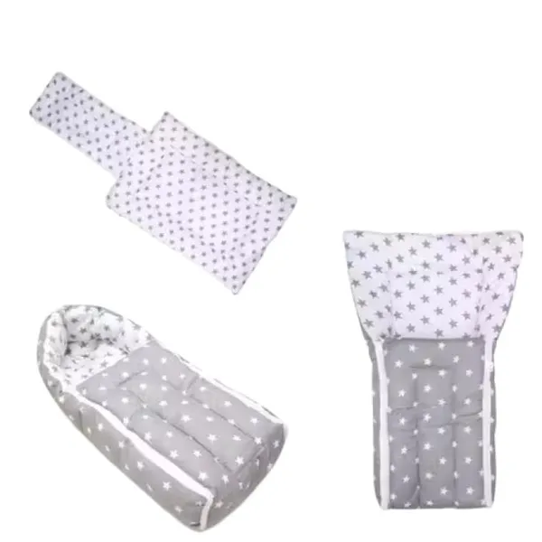 Grey_Pure_Cotton_Breathable_Sleeping_Bag_With_Smooth_Zipper_Carry_Nest_Bedding_For_Newborn_Baby