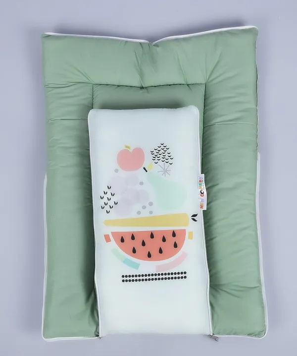 Green_Pure_Cotton_Breathable_Sleeping_Bag_With_Smooth_Zipper_Carry_Nest_Bedding_For_Newborn_Baby