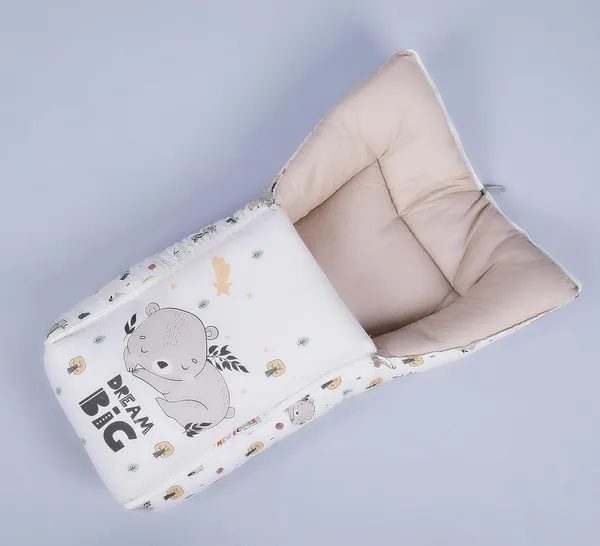 White_Pure_Cotton_Breathable_Sleeping_Bag_With_Smooth_Zipper_Carry_Nest_Bedding_For_Newborn_Baby