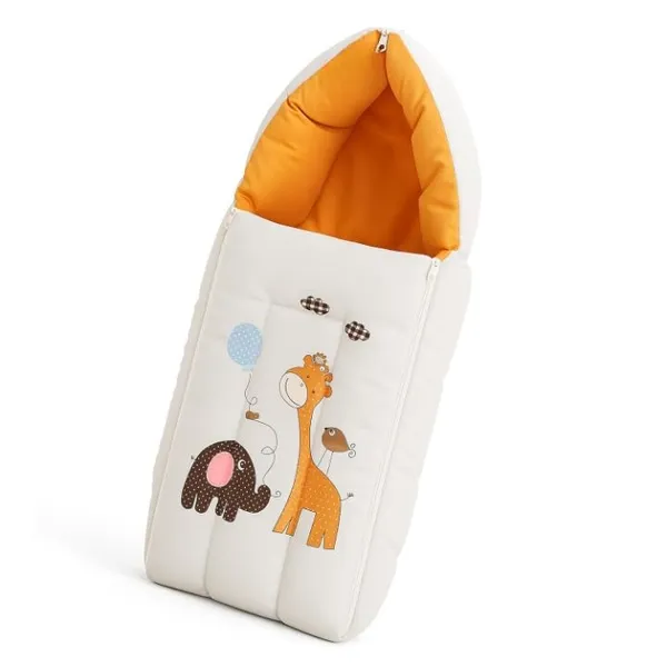 Orange_Pure_Cotton_Breathable_Sleeping_Bag_With_Smooth_Zipper_Carry_Nest_Bedding_For_Newborn_Baby