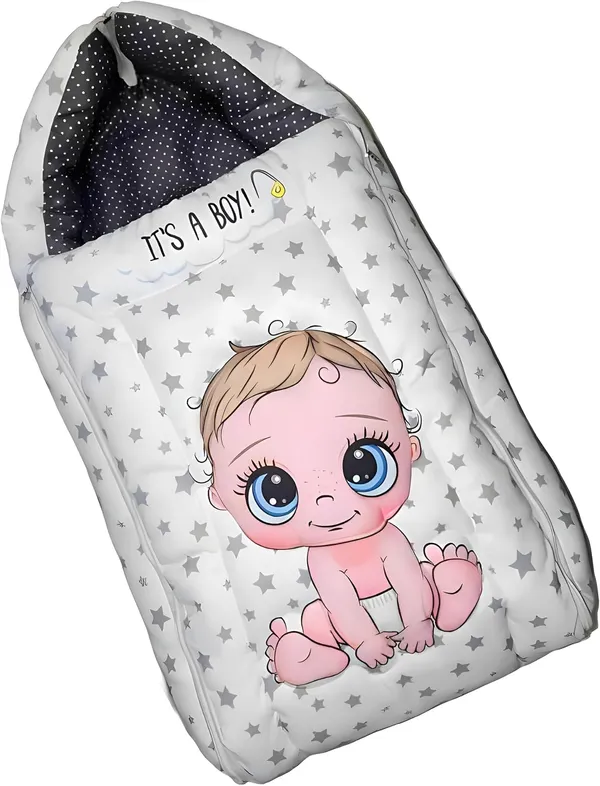 White_Pure_Cotton_Breathable_Sleeping_Bag_With_Smooth_Zipper_Carry_Nest_Bedding_For_Newborn_Baby