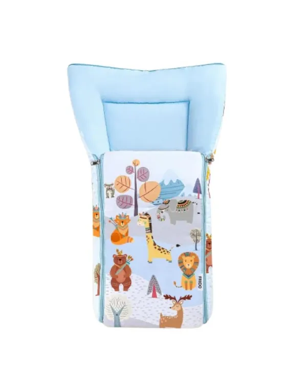 Blue_Pure_Cotton_Breathable_Sleeping_Bag_With_Smooth_Zipper_Carry_Nest_Bedding_For_Newborn_Baby
