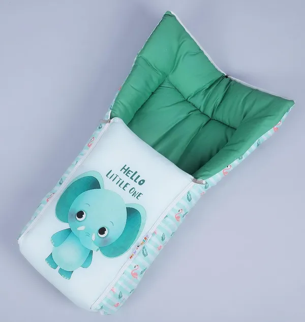 Green_Pure_Cotton_Breathable_Sleeping_Bag_With_Smooth_Zipper_Carry_Nest_Bedding_For_Newborn_Baby