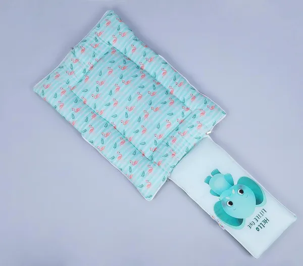 Green_Pure_Cotton_Breathable_Sleeping_Bag_With_Smooth_Zipper_Carry_Nest_Bedding_For_Newborn_Baby