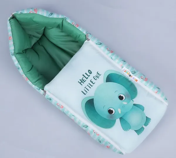 Green_Pure_Cotton_Breathable_Sleeping_Bag_With_Smooth_Zipper_Carry_Nest_Bedding_For_Newborn_Baby
