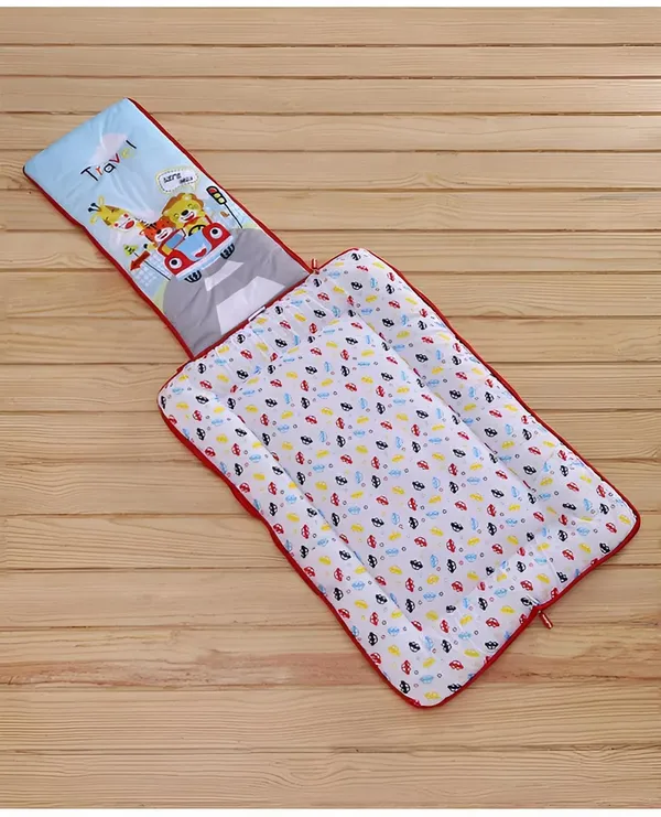 Red_Pure_Cotton_Breathable_Sleeping_Bag_With_Smooth_Zipper_Carry_Nest_Bedding_For_Newborn_Baby