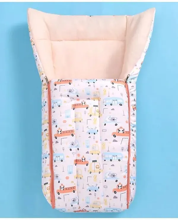 White_Pure_Cotton_Breathable_Sleeping_Bag_With_Smooth_Zipper_Carry_Nest_Bedding_For_Newborn_Baby