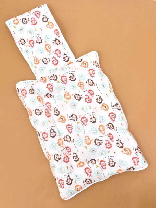 White_Pure_Cotton_Breathable_Sleeping_Bag_With_Smooth_Zipper_Carry_Nest_Bedding_For_Newborn_Baby
