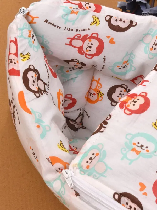 White_Pure_Cotton_Breathable_Sleeping_Bag_With_Smooth_Zipper_Carry_Nest_Bedding_For_Newborn_Baby