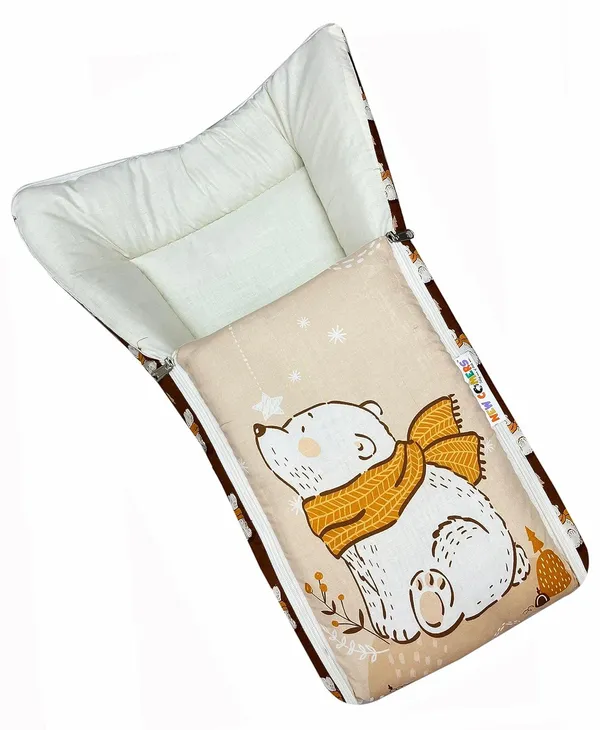Brown_Pure_Cotton_Breathable_Sleeping_Bag_With_Smooth_Zipper_Carry_Nest_Bedding_For_Newborn_Baby